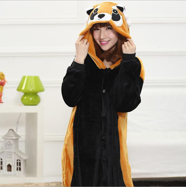 Hot Unisex Adult Flannel Pajamas Cosplay Cute Cartoon Animal Winter Onesies Christmas Halloween Pajama Pyjama Sets Pikachu Panda