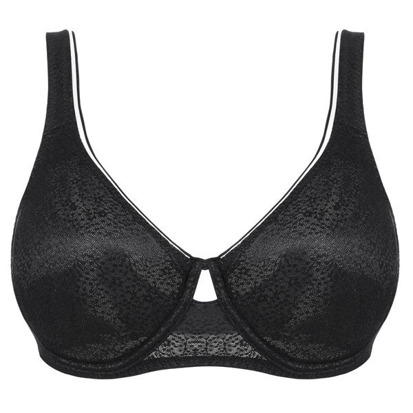 Ekouaer Brand Lace Bra Women's Unlined Brassiere Simple Crop Top Sexy Intimate Underwear Bra Black White 36 38 40 42 B/C/D/DD