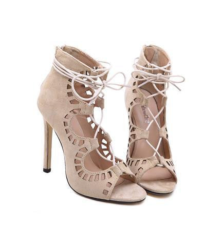 Brand New Gladiator High Heels Women Sandals Sexy Open Toe Cut Outs Women Shoes Lace Up Party Runway Shoes Women Pumps 534