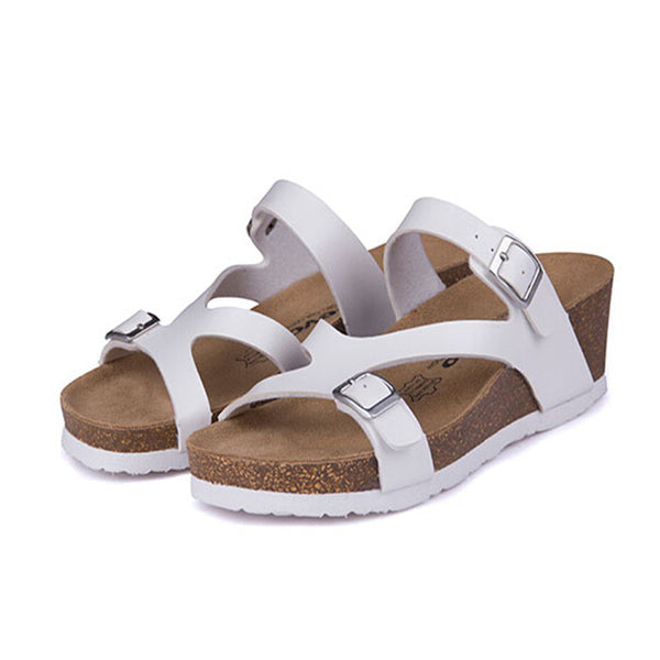 Fashion Women Sandals Wedges Cork High Heels Shoes Gladiator Beach Shoes Summer Slippers Zapatos Mujer Sandalias Plus Size35-40