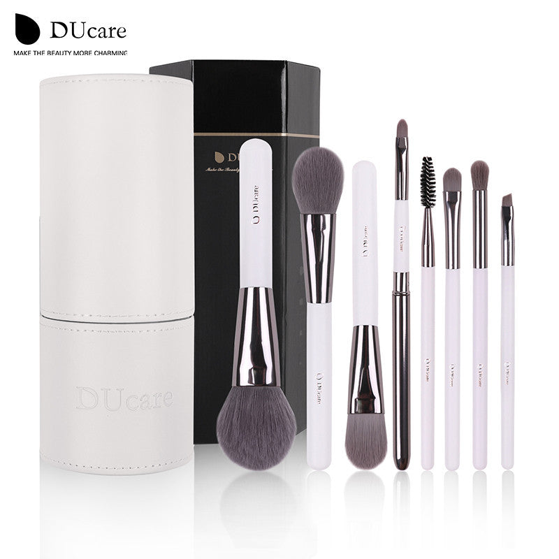 DUcare Makeup Brushes set Foundation eyeliner Eyebrow Lip Brush Tools cosmetics Kits make up kwasten Brush Set with White Holder