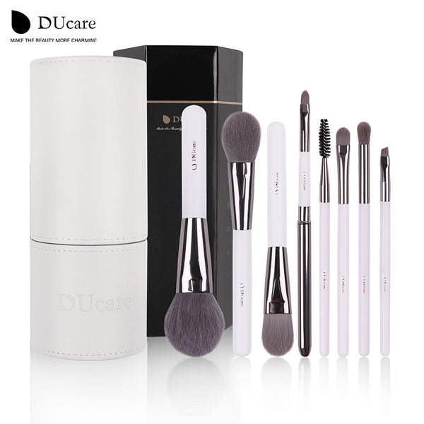 DUcare Makeup Brushes set Foundation eyeliner Eyebrow Lip Brush Tools cosmetics Kits make up kwasten Brush Set with White Holder