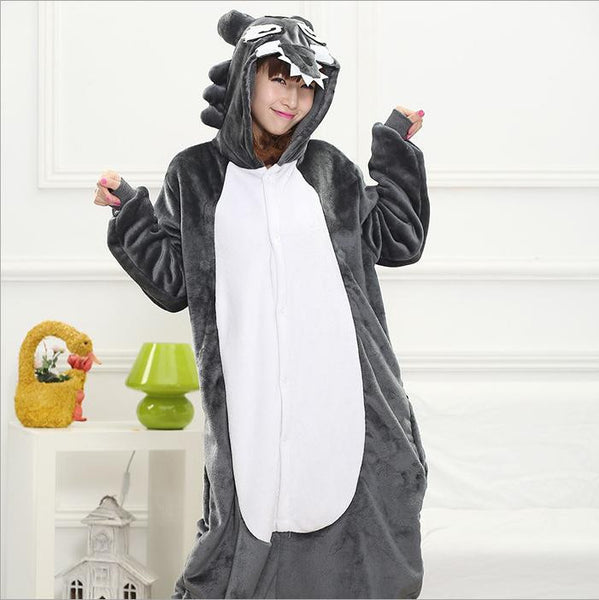 Hot Unisex Adult Flannel Pajamas Cosplay Cute Cartoon Animal Winter Onesies Christmas Halloween Pajama Pyjama Sets Pikachu Panda