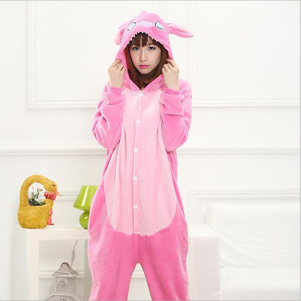 Hot Unisex Adult Flannel Pajamas Cosplay Cute Cartoon Animal Winter Onesies Christmas Halloween Pajama Pyjama Sets Pikachu Panda