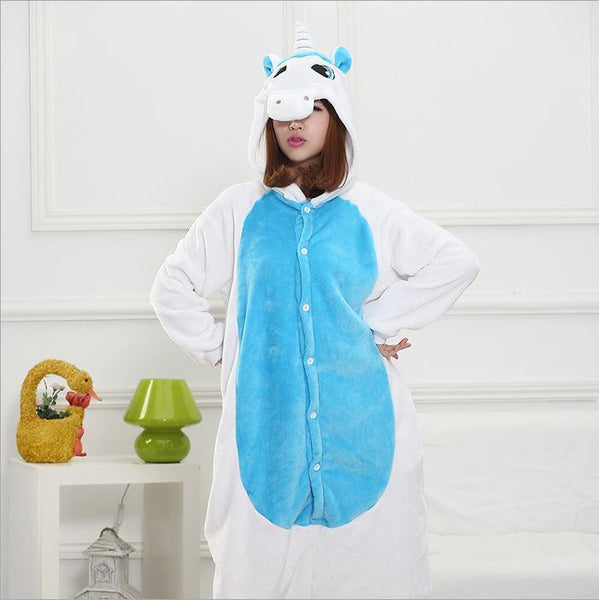 Hot Unisex Adult Flannel Pajamas Cosplay Cute Cartoon Animal Winter Onesies Christmas Halloween Pajama Pyjama Sets Pikachu Panda