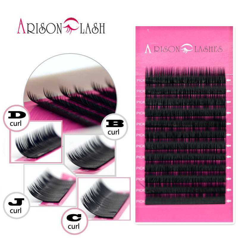 All Size 5Trays J B C D L Curl Eyelashes Extension Silk Eyelashes Individual Eyelash Fake False Eyelashes Free Shipping