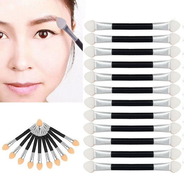 Best Deal 12Pcs/set Makeup Double-end Eye Shadow Eyeliner Brush Sponge Applicator Tool for Women Lady Beauty