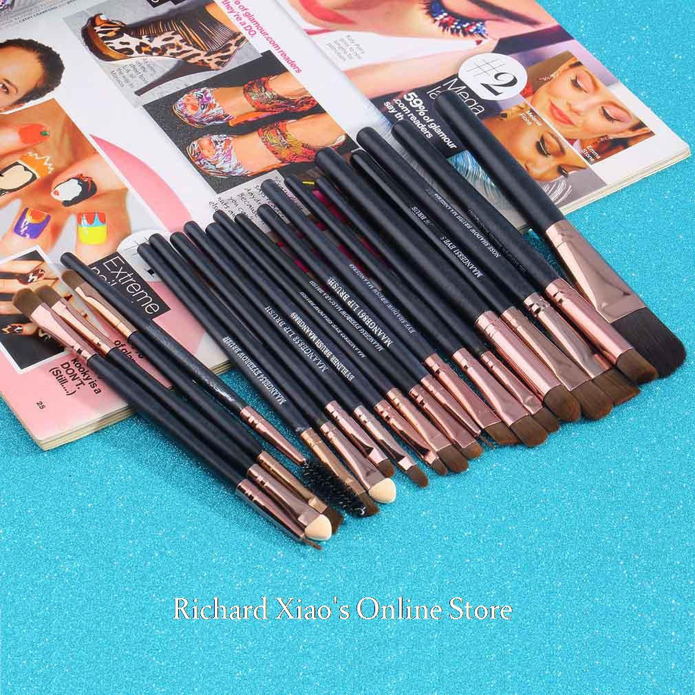 Hot Sale! Professional 20Pcs Makeup Brush Sets Tools Cosmetic Brush Foundation Eyeshadow Eyeliner Lip Brush Make Up Tool 2 Color