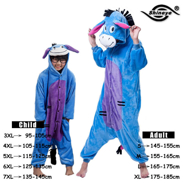 Unisex Flannel Pajamas Sets Unicorn Stitch Panda Cartoon Sleepwear Cosplay Animal Onesies For WomenMan Adult Child Pajama Winter