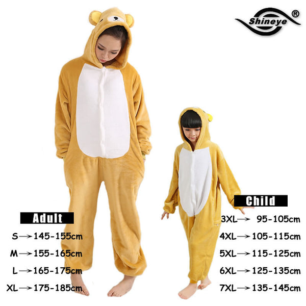 Unisex Flannel Pajamas Sets Unicorn Stitch Panda Cartoon Sleepwear Cosplay Animal Onesies For WomenMan Adult Child Pajama Winter