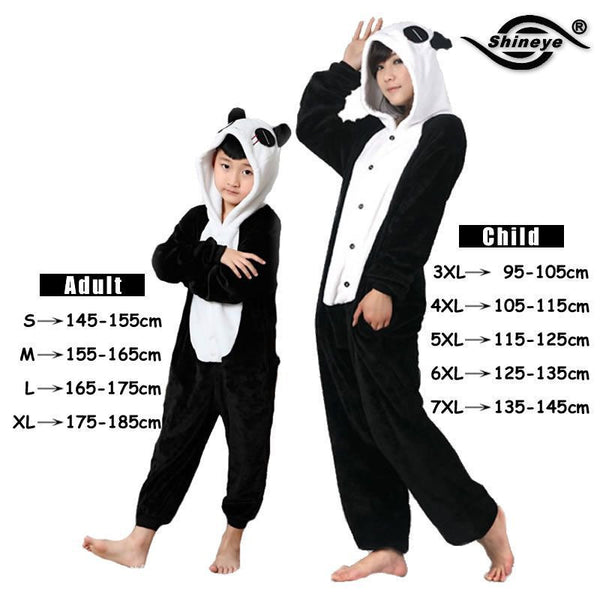Unisex Flannel Pajamas Sets Unicorn Stitch Panda Cartoon Sleepwear Cosplay Animal Onesies For WomenMan Adult Child Pajama Winter