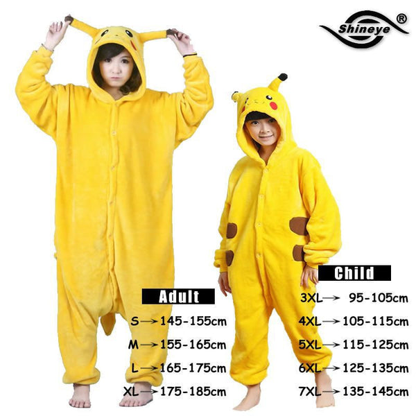 Unisex Flannel Pajamas Sets Unicorn Stitch Panda Cartoon Sleepwear Cosplay Animal Onesies For WomenMan Adult Child Pajama Winter