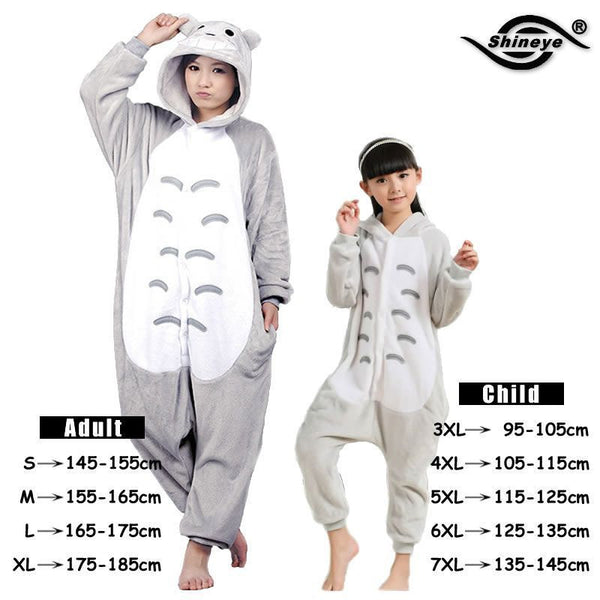 Unisex Flannel Pajamas Sets Unicorn Stitch Panda Cartoon Sleepwear Cosplay Animal Onesies For WomenMan Adult Child Pajama Winter