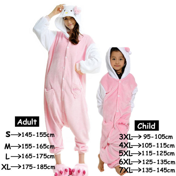 Unisex Flannel Pajamas Sets Unicorn Stitch Panda Cartoon Sleepwear Cosplay Animal Onesies For WomenMan Adult Child Pajama Winter