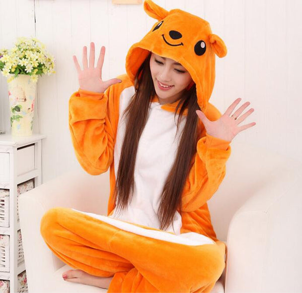 Unisex Adult Flannel Pajamas Adults Cosplay Cartoon Cute Animal Onesies Pyjama Sets Sleepwear Pikachu/Stitch/Unicorn/Tiger/Panda