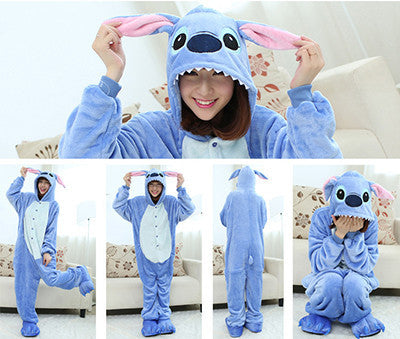 Unicorn Unisex Flannel Hooded Pajamas Adults Cosplay Cartoon Cute Animal Onesies Kigurumis Sleepwear Hoodies