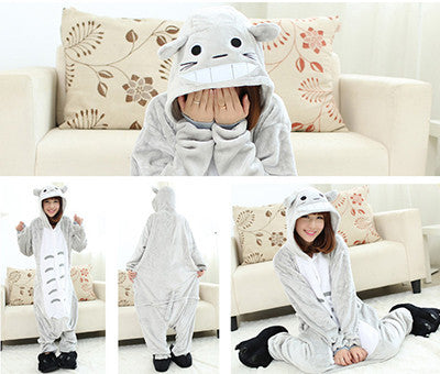Unicorn Unisex Flannel Hooded Pajamas Adults Cosplay Cartoon Cute Animal Onesies Kigurumis Sleepwear Hoodies