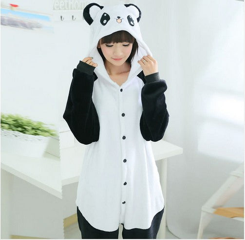 Unicorn Unisex Flannel Hooded Pajamas Adults Cosplay Cartoon Cute Animal Onesies Kigurumis Sleepwear Hoodies