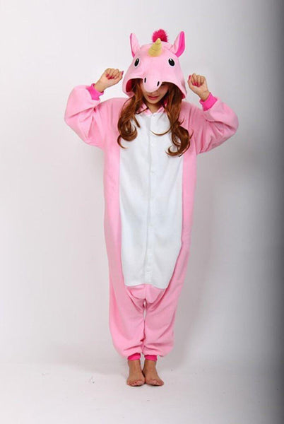 Unicorn Tenma Adult Unisex Pajamas Suits Cartoon Animal Cosplay Costume Flannel Onesies Sleepwear