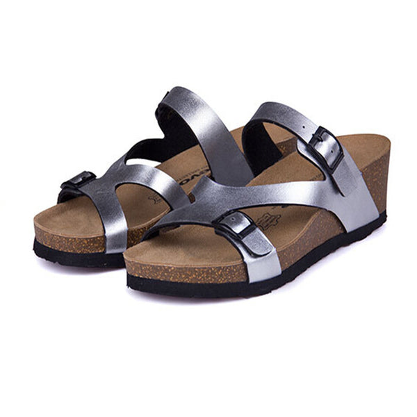 Fashion Women Sandals Wedges Cork High Heels Shoes Gladiator Beach Shoes Summer Slippers Zapatos Mujer Sandalias Plus Size35-40