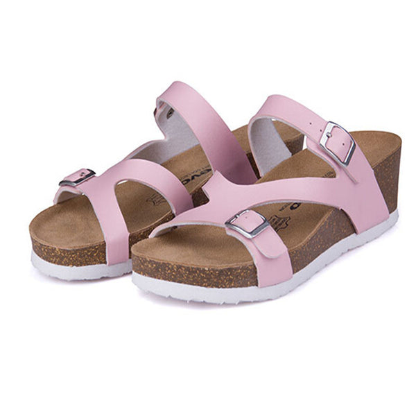 Fashion Women Sandals Wedges Cork High Heels Shoes Gladiator Beach Shoes Summer Slippers Zapatos Mujer Sandalias Plus Size35-40