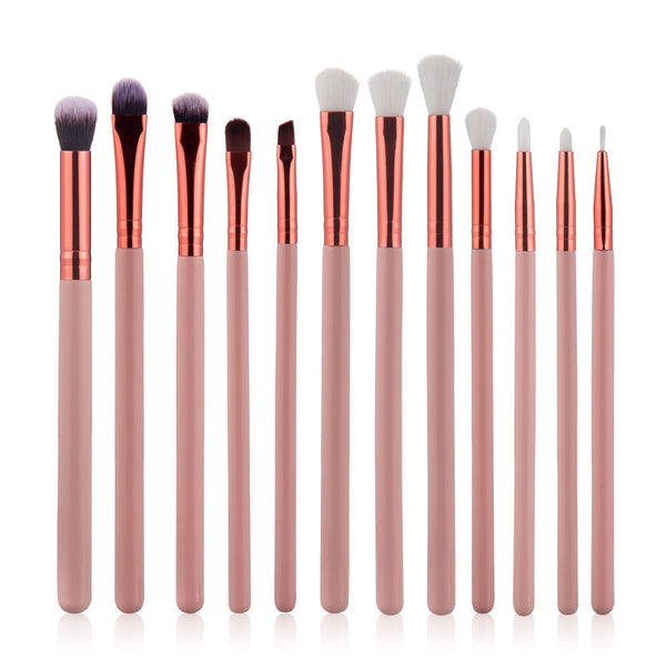 High quality 12 Pcs Eyeshadow Eyeliner Brush Blending Pencil Foundation Eye shadow Makeup Brushes