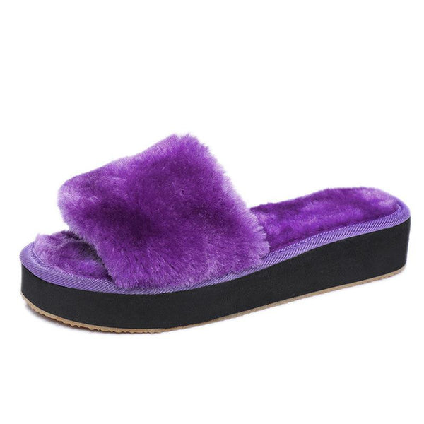 Women Flips Flops 2016 Winter Shoes Woman Slippers Fashion Comfortable Female Slides Ladies Shoes Woman Flat Warm Slippers Women