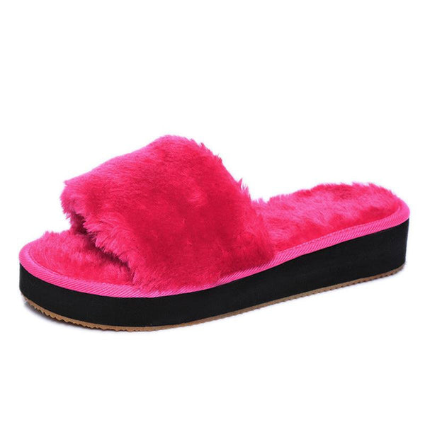 Women Flips Flops 2016 Winter Shoes Woman Slippers Fashion Comfortable Female Slides Ladies Shoes Woman Flat Warm Slippers Women